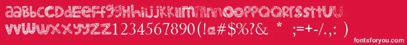 Little Snorlax Font – White Fonts on Red Background