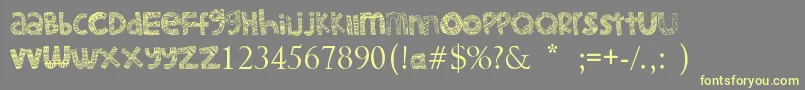Little Snorlax-fontti – keltaiset fontit harmaalla taustalla