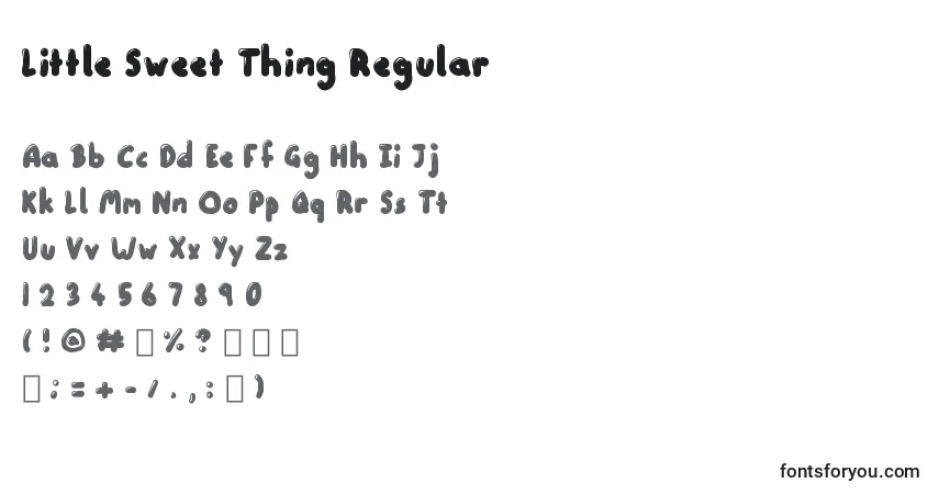 Шрифт Little Sweet Thing Regular – алфавит, цифры, специальные символы