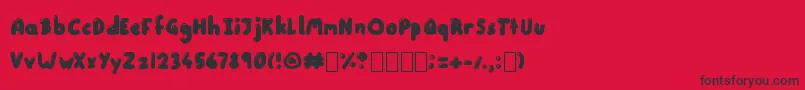 Little Sweet Thing Regular Font – Black Fonts on Red Background