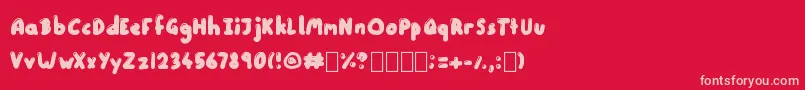 Little Sweet Thing Regular Font – Pink Fonts on Red Background