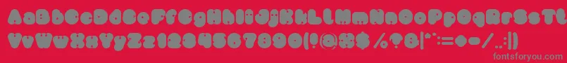 little think BIG IMPACT Bold Font – Gray Fonts on Red Background