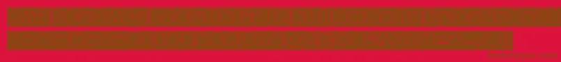 little think BIG IMPACT Hollow Inverse Font – Brown Fonts on Red Background