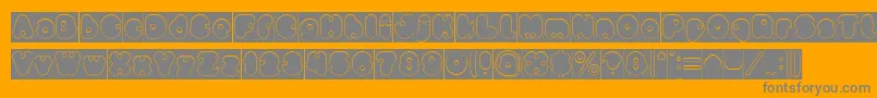 little think BIG IMPACT Hollow Inverse Font – Gray Fonts on Orange Background