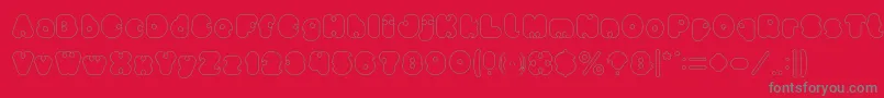 fuente little think BIG IMPACT Hollow – Fuentes Grises Sobre Fondo Rojo