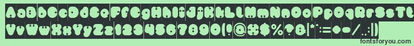 little think BIG IMPACT Inverse Font – Black Fonts on Green Background