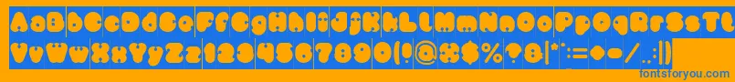 little think BIG IMPACT Inverse Font – Blue Fonts on Orange Background