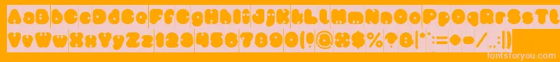 little think BIG IMPACT Inverse Font – Pink Fonts on Orange Background
