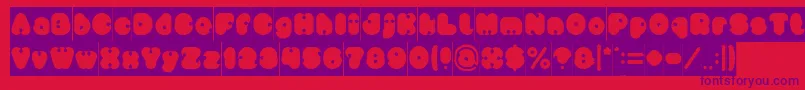 little think BIG IMPACT Inverse-Schriftart – Violette Schriften auf rotem Hintergrund