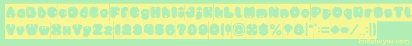 little think BIG IMPACT Inverse-Schriftart – Gelbe Schriften auf grünem Hintergrund