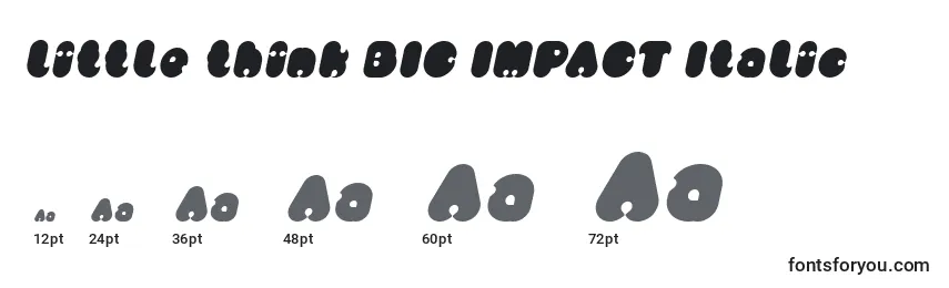 Размеры шрифта Little think BIG IMPACT Italic