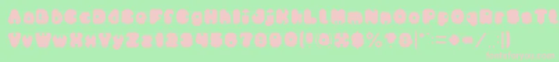 little think BIG IMPACT Light Font – Pink Fonts on Green Background