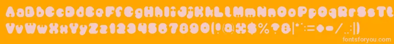 little think BIG IMPACT Light Font – Pink Fonts on Orange Background