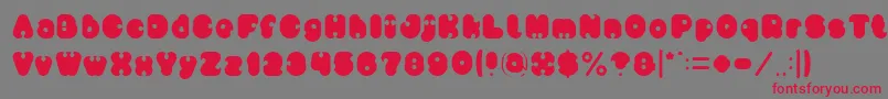 little think BIG IMPACT Light Font – Red Fonts on Gray Background