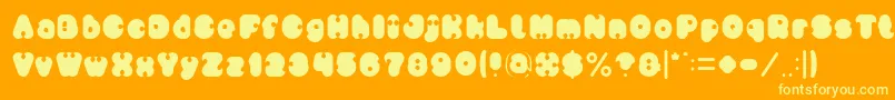 little think BIG IMPACT Light Font – Yellow Fonts on Orange Background