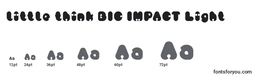 Размеры шрифта Little think BIG IMPACT Light