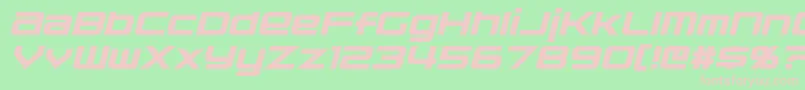 NakadaiItalic Font – Pink Fonts on Green Background