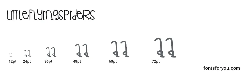 Größen der Schriftart LittleFlyingSpiders (132711)
