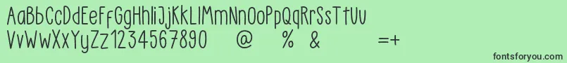 LittlePea Demo Regular Font – Black Fonts on Green Background