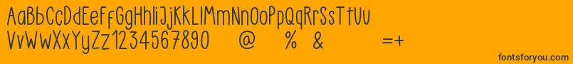 LittlePea Demo Regular Font – Black Fonts on Orange Background