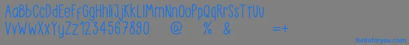 fuente LittlePea Demo Regular – Fuentes Azules Sobre Fondo Gris