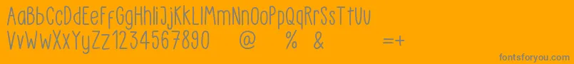 LittlePea Demo Regular Font – Gray Fonts on Orange Background