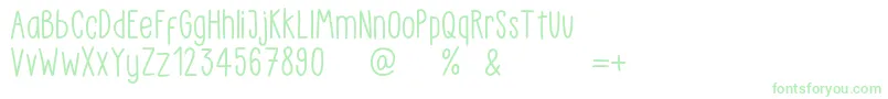 LittlePea Demo Regular Font – Green Fonts on White Background