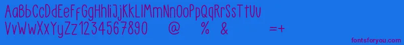 LittlePea Demo Regular Font – Purple Fonts on Blue Background