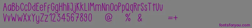 LittlePea Demo Regular Font – Purple Fonts on Gray Background