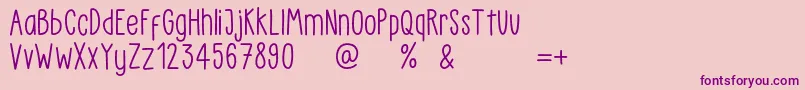 Weitere Informationen zur LittlePea Demo Regular-Schriftart LittlePea Demo Regular-Schriftart – Violette Schriften auf rosa Hintergrund