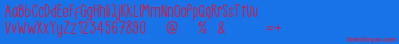 fuente LittlePea Demo Regular – Fuentes Rojas Sobre Fondo Azul