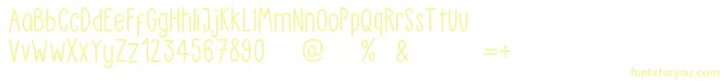 Police LittlePea Demo Regular – polices jaunes sur fond blanc
