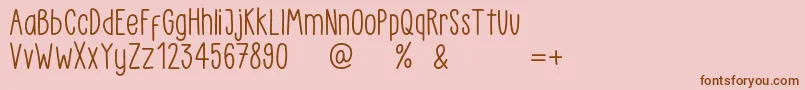 LittlePea Demo Regular Font – Brown Fonts on Pink Background