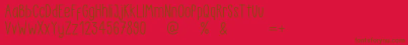 fuente LittlePea Demo Regular – Fuentes Marrones Sobre Fondo Rojo