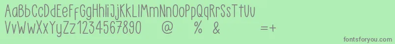 Weitere Informationen zur LittlePea Demo Regular-Schriftart LittlePea Demo Regular-Schriftart – Graue Schriften auf grünem Hintergrund