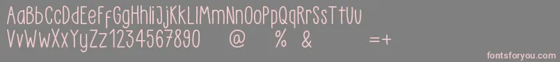 LittlePea Demo Regular-Schriftart – Rosa Schriften auf grauem Hintergrund