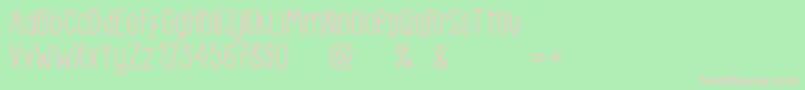 LittlePea Demo Regular-Schriftart – Rosa Schriften auf grünem Hintergrund