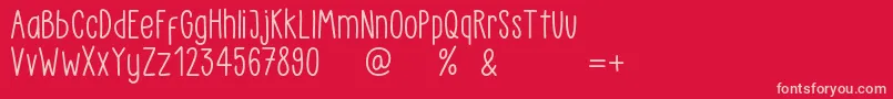 LittlePea Demo Regular Font – Pink Fonts on Red Background
