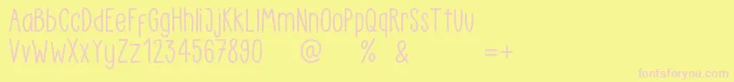 LittlePea Demo Regular-Schriftart – Rosa Schriften auf gelbem Hintergrund