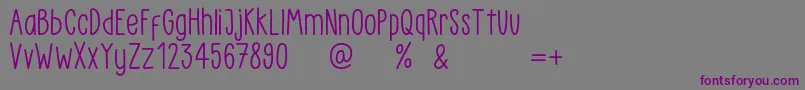 LittlePea Demo Regular-Schriftart – Violette Schriften auf grauem Hintergrund