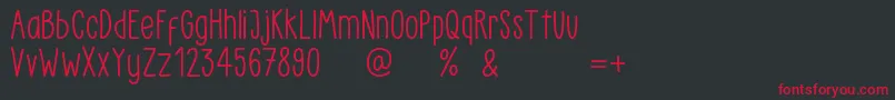 LittlePea Demo Regular Font – Red Fonts on Black Background