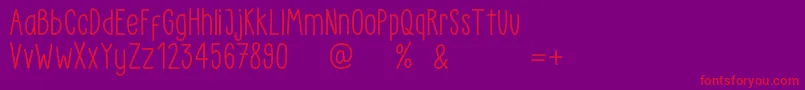 fuente LittlePea Demo Regular – Fuentes Rojas Sobre Fondo Morado