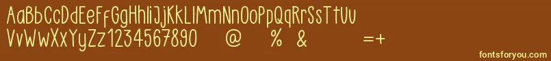 LittlePea Demo Regular Font – Yellow Fonts on Brown Background