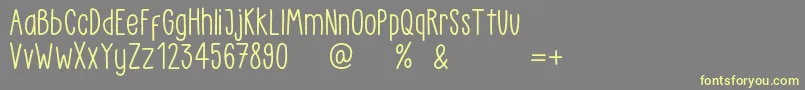 LittlePea Demo Regular Font – Yellow Fonts on Gray Background