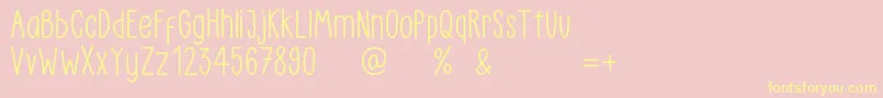 LittlePea Demo Regular Font – Yellow Fonts on Pink Background