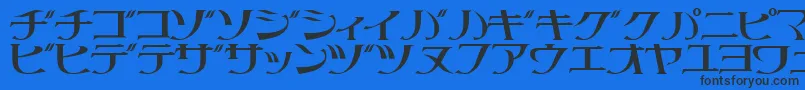 フォントLITTRG   – 黒い文字の青い背景