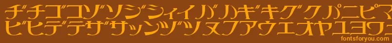 Шрифт LITTRG   – оранжевые шрифты на коричневом фоне