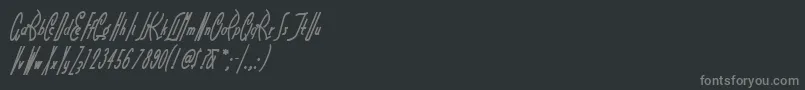 Czcionka LITTRN   – szare czcionki na czarnym tle