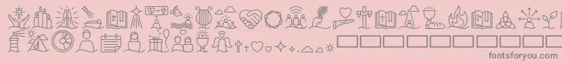 More about Liturgica Medium Font Liturgica Medium Font – Gray Fonts on Pink Background