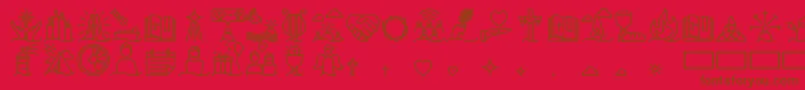 Liturgica Semibold Font – Brown Fonts on Red Background